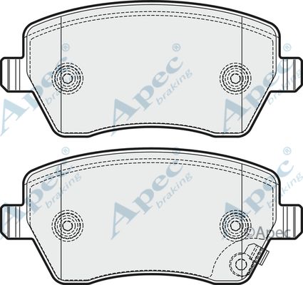 APEC BRAKING stabdžių trinkelių rinkinys, diskinis stabdys PAD1664